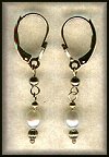 GOLD PEARL LEVERBACK EARRINGS